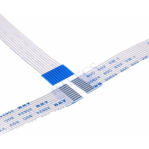 10PCS Flexible Flat Cable FFC 1.0 mm pitch 8 pin Length 60 mm 70 80 90 100 120 150 200 300 400 mm Same Sides Forward Step 1.0mm