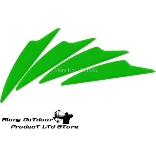 100pcs 2.5" Green Dolphin Vane Plastic Fletching for Carbon Fiberglass Wood Arrow Archery Bow Hunting Shooting Free Shipping