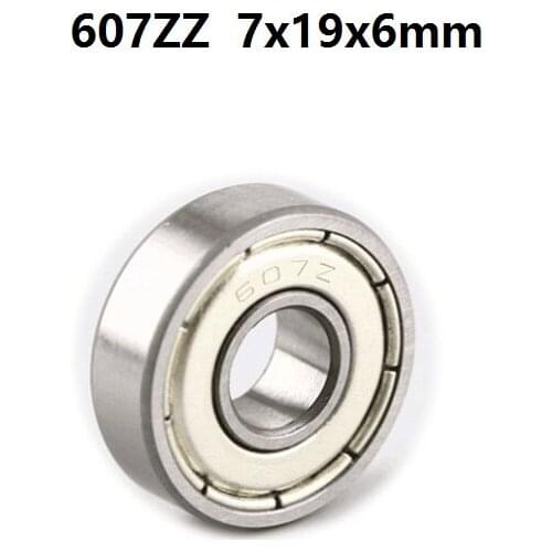 500pcs 607ZZ 607Z 607 7x19x6mm Deep Groove Ball bearing Miniature 7*19*6mm for 3D printer parts
