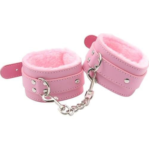 PU Leather Handcuffs Safety Adult Supplies Accessory Pretend Play Hand Cuffs Role-playing Handcuffs Toys Sexy Toy for Couples