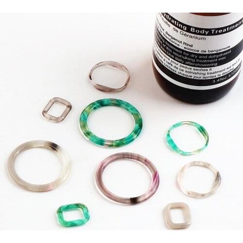 Diy jewelry earring making 10set/lot colorful printing geometry rounds/square/polygon shape acrylic fashion beads charms