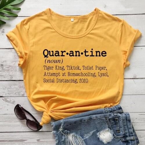 Quar-an-tine definition t shirt women unisex quote funny slogan pure cotton aesthetic grunge tumblr tees vintage gift art tops