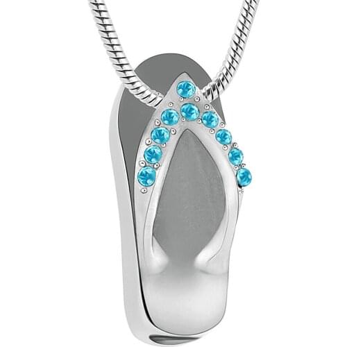 Crystal Sandals Cremation Jewelry for Ashes Keepsake Memorial Urn Jewelry Pendant for Loved One