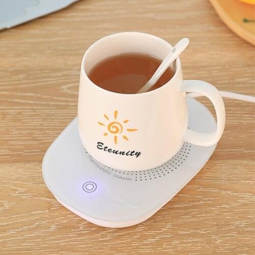 55 Degree Constant Temperature Cup Mat 16W USB Heating Cup Wad for Drink Insulation Coffee Tea Hot Cocoa J2Y