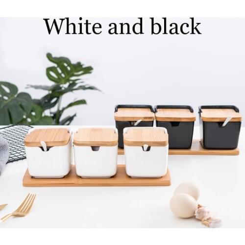 Kitchen supplies ceramic seasoning pots pepper cup and seasoning salt Seasoning bottle seasoning box kitchen seasoning tools