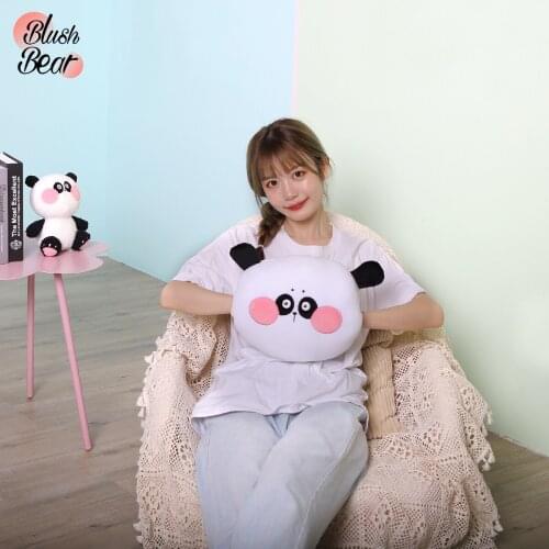 Blushbear Panda Brown Bear Stuffed Plush Toy Hand Wamer Cotton Pillow