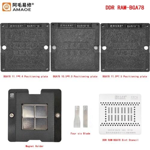 BGA Reballing Stencil Kit BGA78 BGA178 For Macbook SSD Nand Flash IC Chip Solder Ball Tin Plant Net Rework template