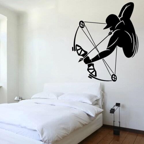 Mural Archer Wall Sticker Arrow Vinyl Decals Shooting Sport Stickers Athlete Home Decor Bedroom Decoration Sports Decal