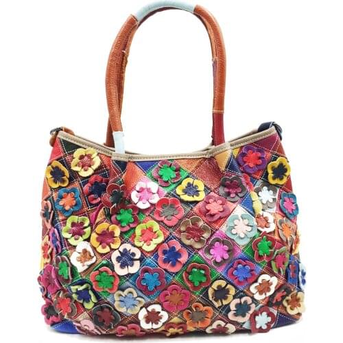 2020 New Genuine Leather Womens Bag Fashion Portable Messenger Bag Womens Shopping Bag