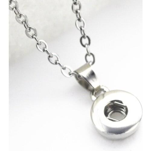 New arrive 10pcs/lot lock snap Necklace pendant with 50cm chain for 18/12mm ginger buttons snap necklace diy jewelry accessories