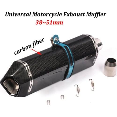 Full Carbon fiber Motorcycle Exhaust Muffler Modified Moto Tail Pipe For FZ1 FZ100 FZ800 FZ1N FZ8N FZ8 MT-09 MT-07