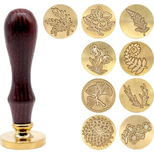 Plants Flower Paint Seal On The Birthday Card Retro Diy Envelope Stamps Ornament Classic Wedding Invitations Wax Seal Stamp