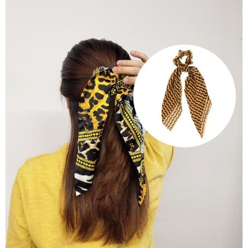 Girls Elastic Hair Bands Long Ribbon Ponytail Scarf Hair Tie Women Scrunchies Hair Styling Accessories