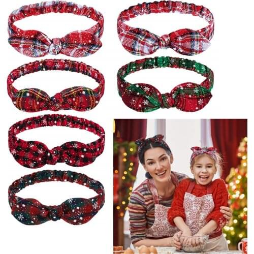 Christmas Decorations Snowflake Grid Headband Xmas Garland Christmas 2021 New Year Gifts for Girls Ornaments Navidad Decor