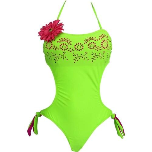 Sexy Corsage Hollow Out One Piece MONOKINI SWIMSUIT SWIMWEAR size M L XL