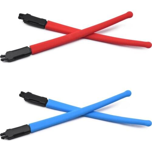HKUCO Red/Blue Rubber Replacement Black Frame Legs For Marshal MNP OX8091 Glasses frame