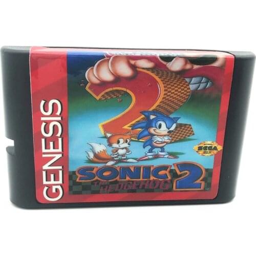 Sonic 2 For SEGA GENESIS & Mega Drive 16 Bit Video Games Conosle