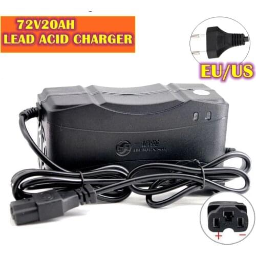 72V 3A Smart Lead Acid Battery Charger Intelligent Pulse Charger For Electric Bike E-Bike Scooter 20AH 30AH