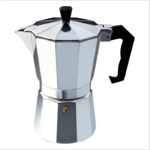 Octagonal Aluminum Coffee Pot Moka Pot Customized Aluminum Pot Covered Bottom Induction Cooker Heating Coffemaker