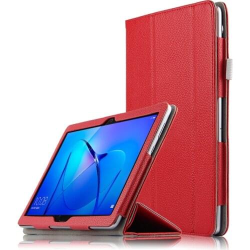 High Quality Genuine Real Leather Stand Shell Cover Manget Sleeve Case For Huawei MediaPad T3 10 AGS-W09 AGS-L09 AGS-L03 Tablet