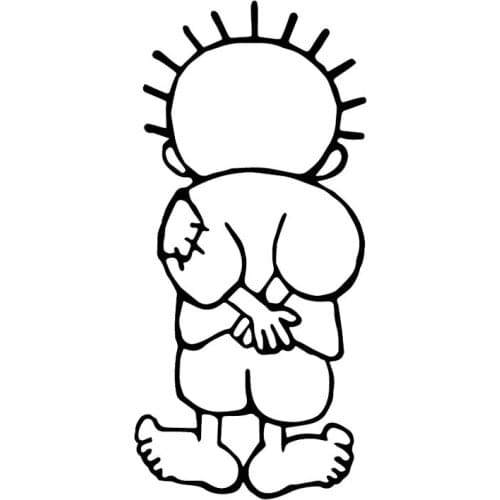 8.3X17.9CM Handala Hanzala Personality Car Sticker Bumper Decoration Decals C25-1078