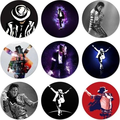 58mm Michael jackson dance Music Icons Pins Badge Decoration Brooches Metal Badges For Clothes Backpack Decoration