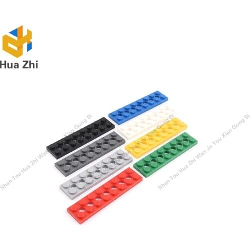 "Building Blocks Parts 3738 10PCS Technic Plate 2 x 8 [7 Holes] LEGOING MOCS Education"