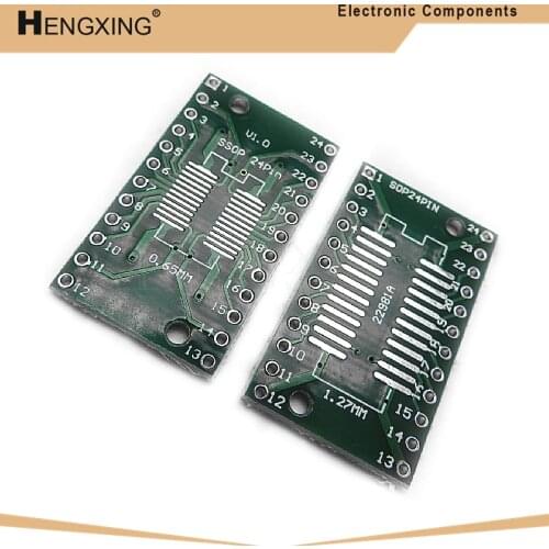 10piece SOP24 SSOP24 TSSOP24 to DIP24 PCB Pinboard SMD To DIP 0.65mm/1.27mm to 2.54mm DIP Pin Pitch PCB Board Converter Socket