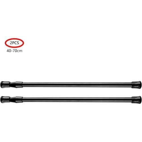 2Pcs Extendable Spring Loaded Tension Rods Adjustable Curtain Rod Bathroom Shower Windows Wardrobe Closet Telescopic Pole Hanger