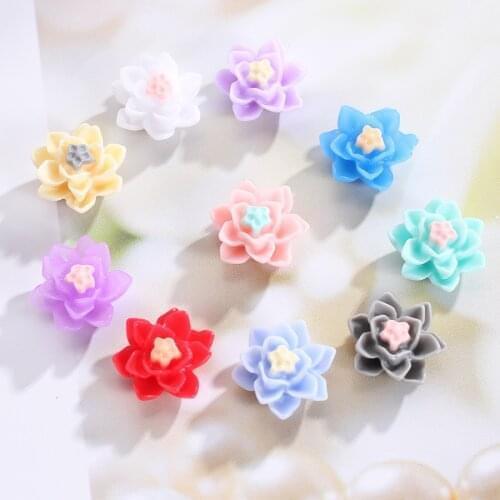 50pcs/lots Cute Mini Flatback Craft Resin Flowers For Jewelry Making Diy 3D Nail Art Mobile Phone Case Decoration Accessories