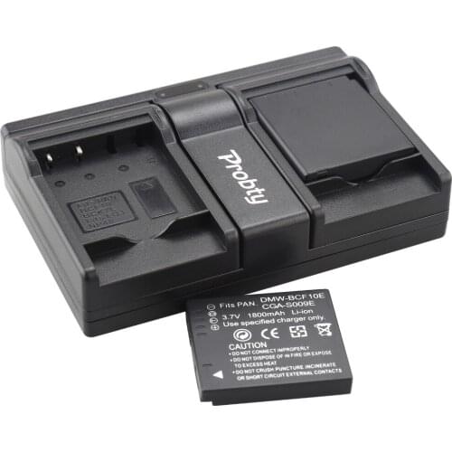 2Pcs DMW-BCF10E DMW BCF10e Batteries + dual charger for Panasonic DMC-FS12 FS15 FS25 FS4 FS7 FX48 FX550 FX580 FX68 FH1 TS3 FH20