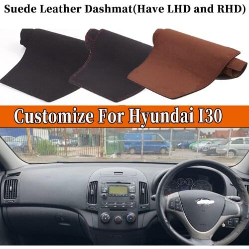 Accessories Suede Leather Dashmat Dashboard Cover Pad Dash Mat Carpet For Hyundai I30 Elantra Touring 2007 2008 2009 2012 RHD