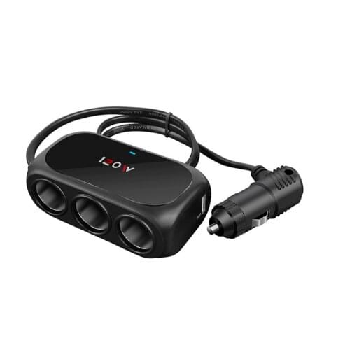 Car USB Charger 12v-24v Charger 3 Ports Full Function 120w Car Cigarette Lighter Conversion 3.1A Fast Charging Kit Accessories