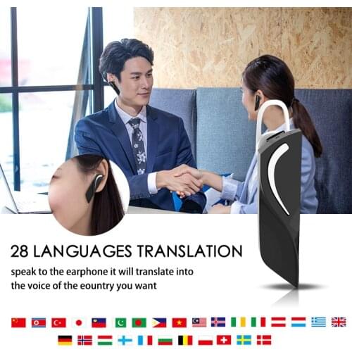 Wireless Bluetooth Translator Headset 28 Languages Portable Translator Headset Smart Dual Mode Bluetooth Headset Voice Device