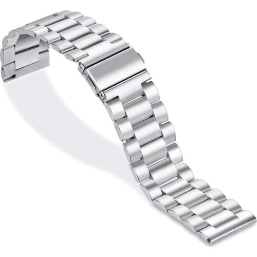 Stainless Steel Strap For Samsung Galaxy Watch 42mm Huawei Watch 2 Gear Sport Amazfit Bip Watch Bracelet Band Ears With Switch