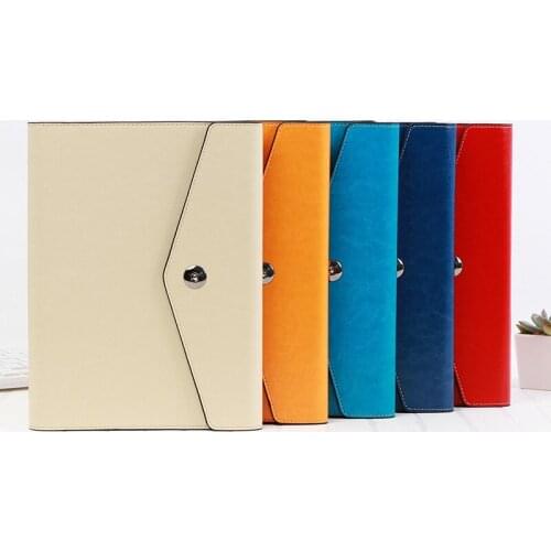 Handbook A5 Business Notebook Pu Magnetic Button Paper High grade Loose leaf Notebook