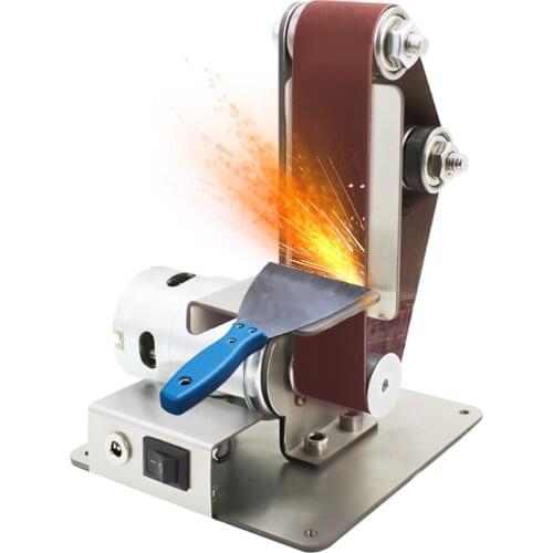 DIY electric mini belt sander Fixed-angle Sharpener Table Cutting Edge Machine Angle Grinder to Belt Sander Wood Metal Working