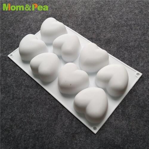 GT16-5 8-cavity Heart Shaped Silicone Mold Dessert Mousse Mould Cake Decoration Tools