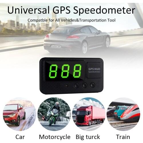 Hud C60S Digital Car GPS Speedometer Speed Display KM/h MPH For Car Bike Motorcycle Head Up Display On-board Computer