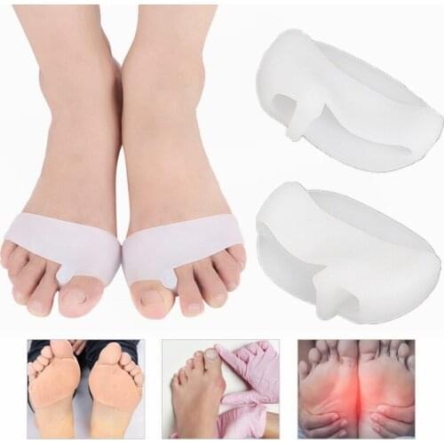 1pair Unisex Toe Separator Correction Hallux Valgus Corrector Silicone Orthopedic Hammer Straightener Spreader Foot Care Tools