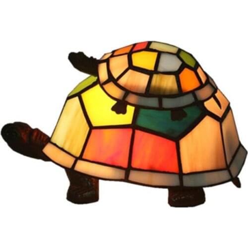 Lovely Creative Handmade Glass Tortoise Led Table Lamp Fashion Animal Night Light 1051
