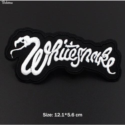 Costume Creative Patches white snake Badge Hot Iron Mending Embroidered Clothes Jacket Jeans Decoration Applique