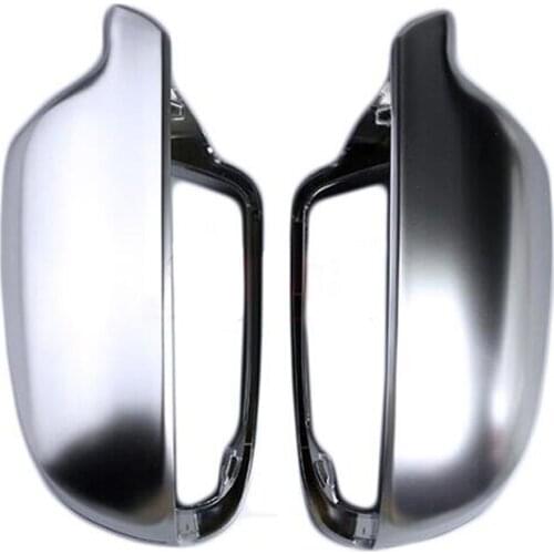 For A4 A5 S5 B8.5 Side Wing Mirror Covers caps aluminum Brushed Silver Matte Chrome fit Audi A3 8P Replacement RS5 RS4