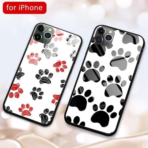 MimoseCase For Iphone 7 8 Small footprint Tempered Glass Case for Iphone 6 6s 7 8 Plus X Xr Xs Max 11Pro Max DIY Phone Case