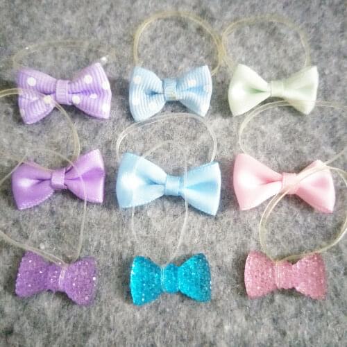 Pet Shop 9pcs Bowknot Accessories Suit for Cartoon Animals Toys Shorthair Cat Collie Great Dane Dachshund Cocker Spaniel Dog