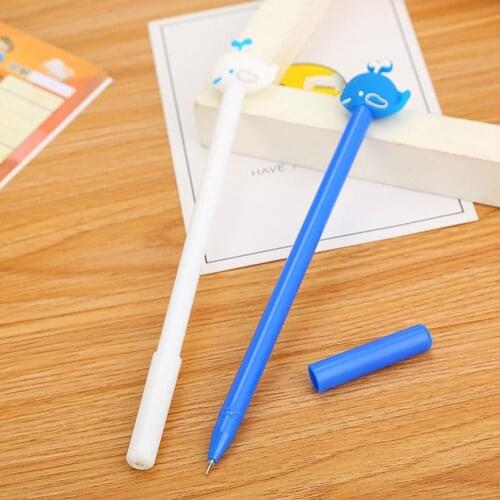 20PCs Gel Pens Set Creative Stationery Silicone Whale Gel Pen Cute Cartoon Student Pen Kawaii School Supplies Wholesale