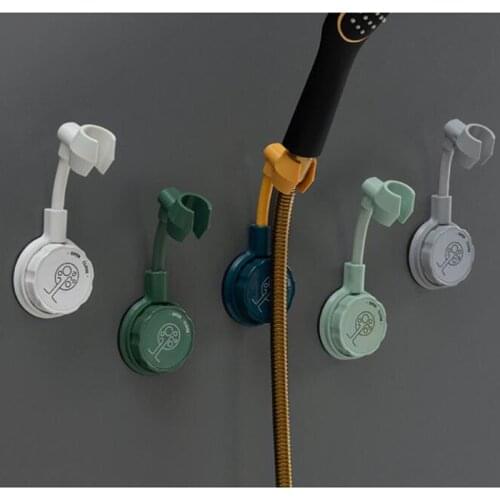Sucker Shower Head Holder 360 Degree Adjustable Bathroom Wall Mounted Suction Cup Shower Head Stand Bathroom Accessories