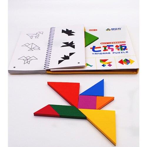 Magnetic Tangram Puzzle Board Game Funny Travel Puzzle Game For Children Gift