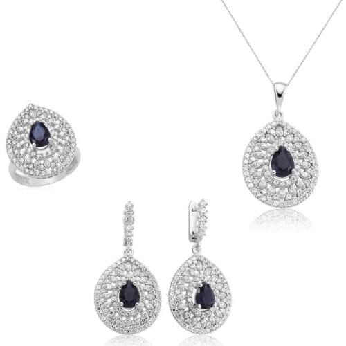 Original silver , Drop Patterned Set ,Most Special Jewelry Sets Suitable and Quality Products Types