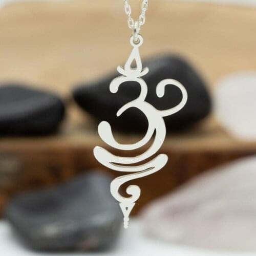 Handmade Breathe Necklace - Silver/gold/rose gold Necklace - Symbol Necklace - Yoga Necklace - Gold Jewelry